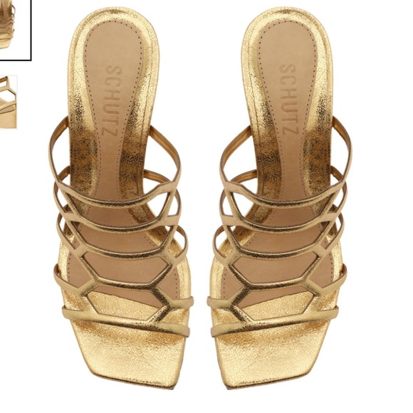 JULIANNA WEEKEND METALLIC LEATHER SANDAL - size 10, NWT - Picture 8 of 9